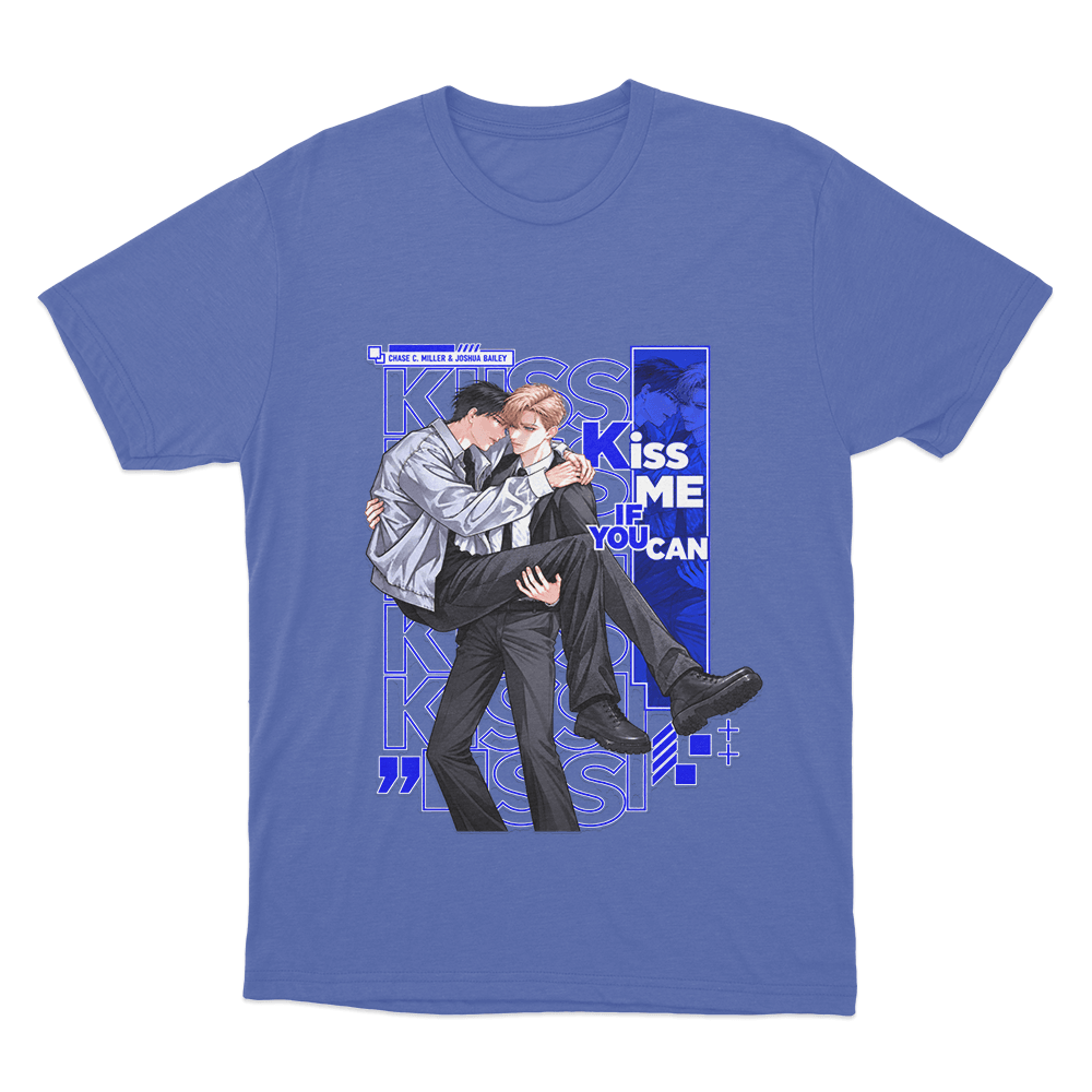 Kiss Me If You Can Chase And Joshua Couple Unisex T Shirt Blue Kiss Me If You Can Chase And Joshua Couple Unisex T Shirt Blue