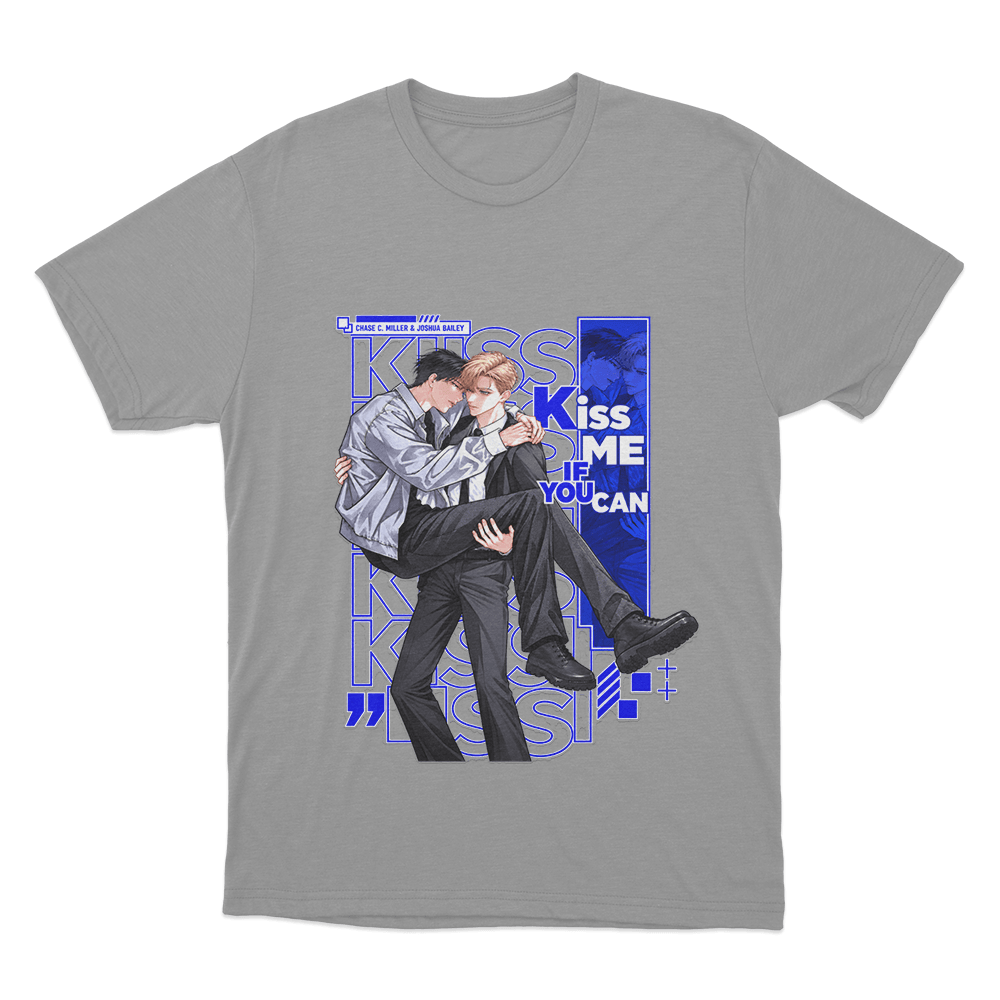 Kiss Me If You Can Chase And Joshua Couple Unisex T Shirt Grey Kiss Me If You Can Chase And Joshua Couple Unisex T Shirt Grey