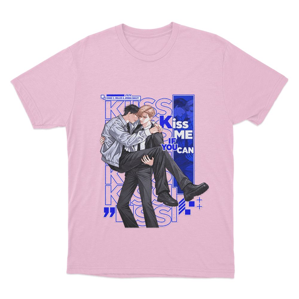 Kiss Me If You Can Chase And Joshua Couple Unisex T Shirt Pink Kiss Me If You Can Chase And Joshua Couple Unisex T Shirt Pink