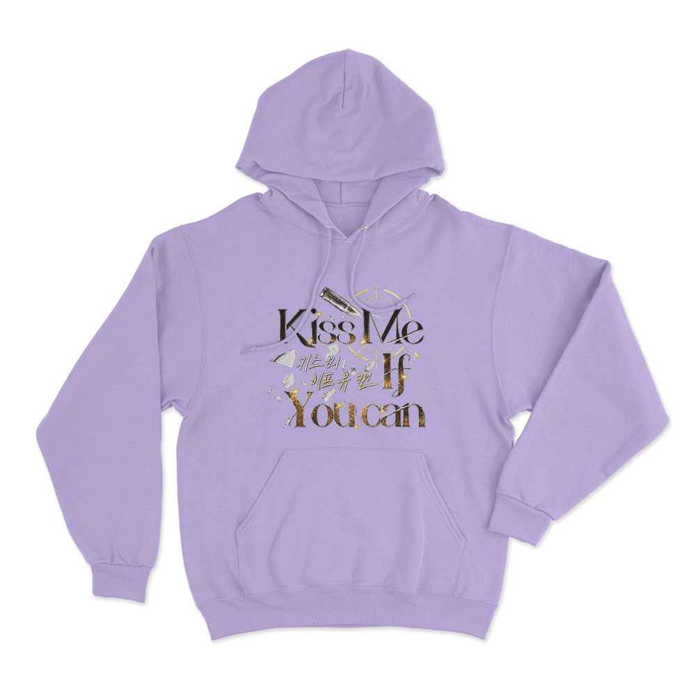 Kiss Me If You Can Golden Bullet Logo Unisex Hoodie Purple Kiss Me If You Can Golden Bullet Logo Unisex Hoodie Purple