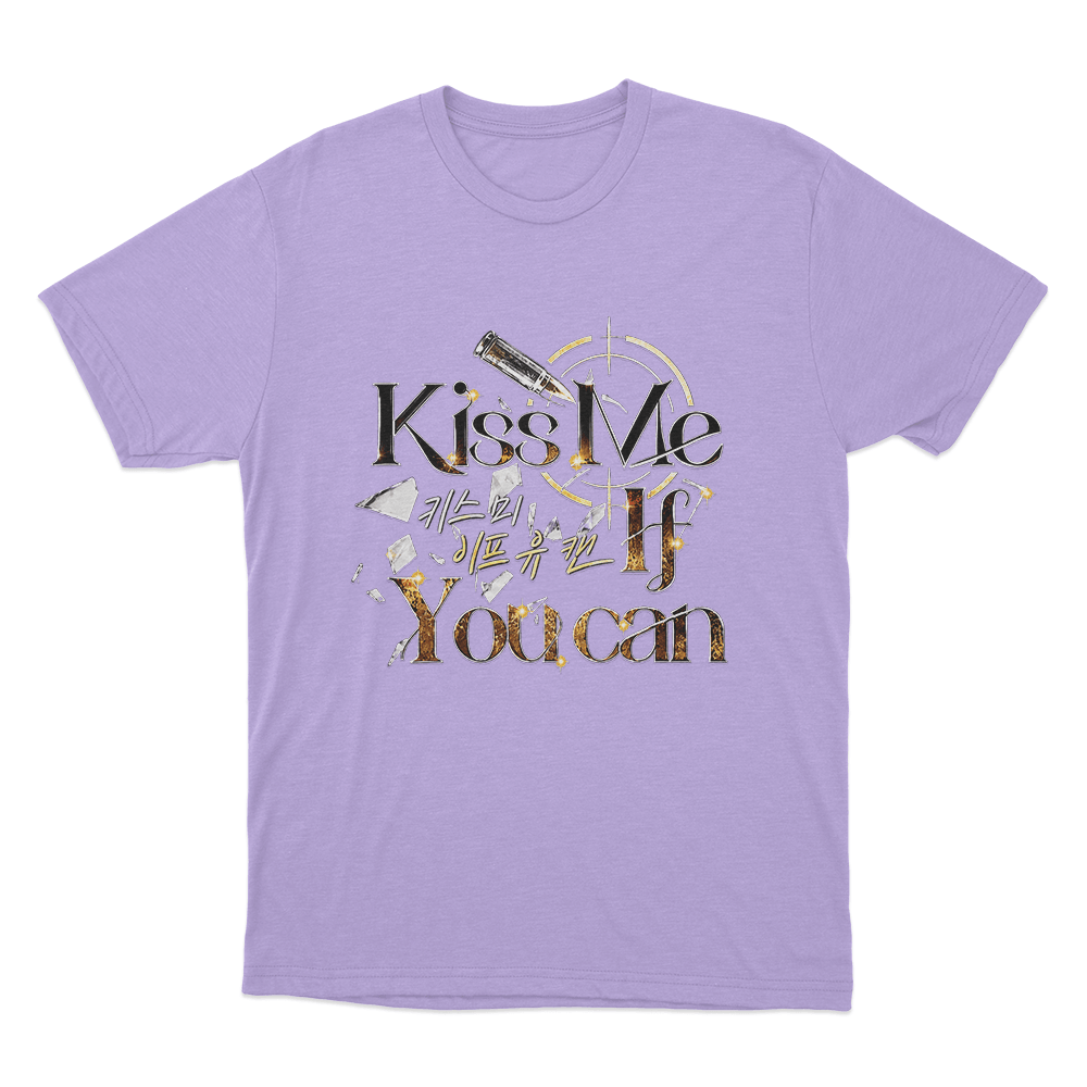 Kiss Me If You Can Golden Bullet Logo Unisex T Shirt Purple Kiss Me If You Can Golden Bullet Logo Unisex T Shirt Purple