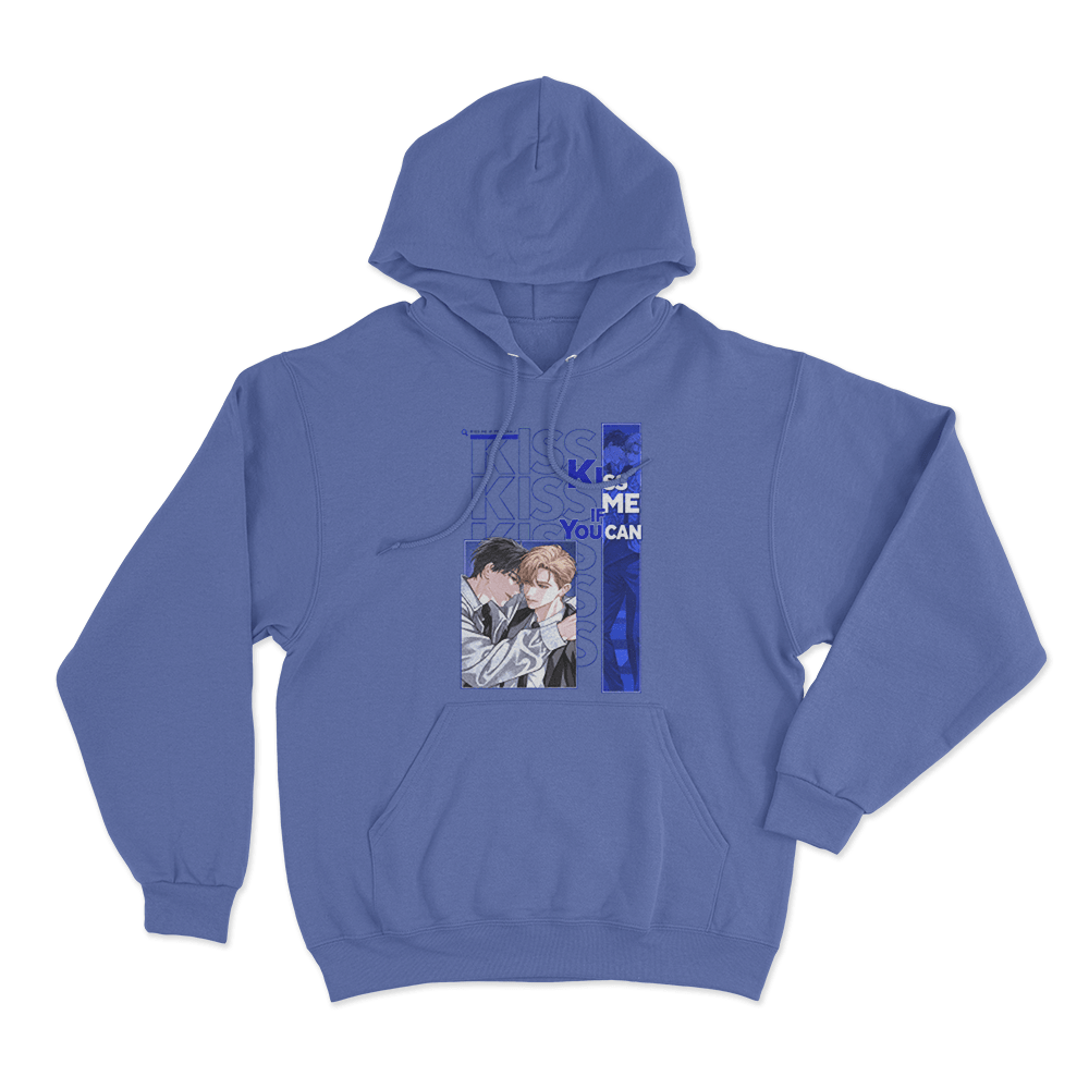 Kiss Me If You Can Intimate Couple Unisex Hoodie Blue Kiss Me If You Can Intimate Couple Unisex Hoodie Blue