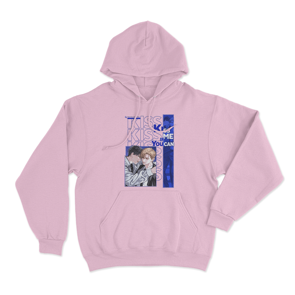 Kiss Me If You Can Intimate Couple Unisex Hoodie Pink Kiss Me If You Can Intimate Couple Unisex Hoodie Pink