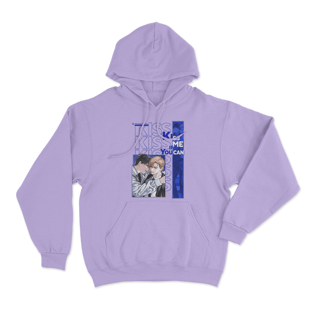Kiss Me If You Can Intimate Couple Unisex Hoodie Purple Kiss Me If You Can Intimate Couple Unisex Hoodie Purple