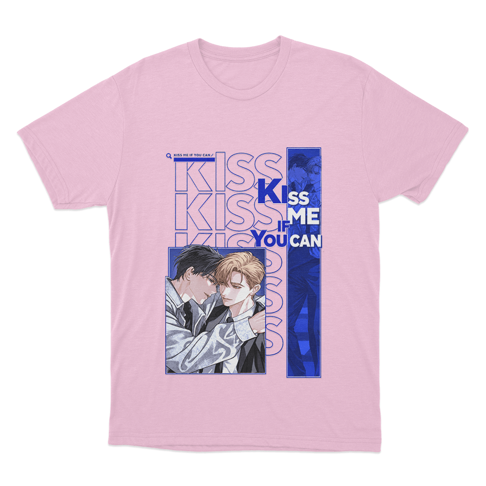 Kiss Me If You Can Intimate Couple Unisex T Shirt Pink Kiss Me If You Can Intimate Couple Unisex T Shirt Pink