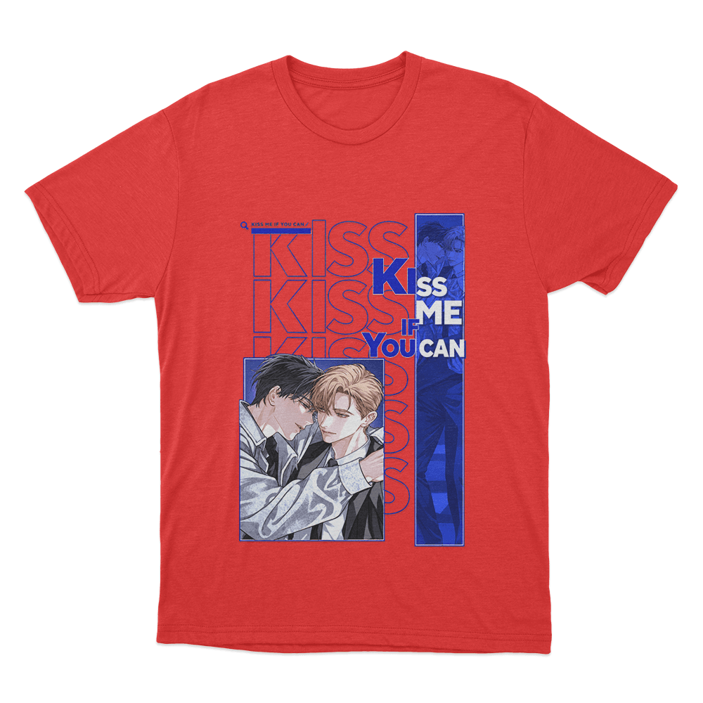 Kiss Me If You Can Intimate Couple Unisex T Shirt Red Kiss Me If You Can Intimate Couple Unisex T Shirt Red
