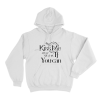 Kiss Me If You Can Logo Unisex Hoodie White